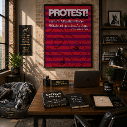 Grand Danes protesterar Människor är löjliga Poster