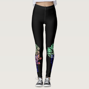 Grand danois blommig leggings