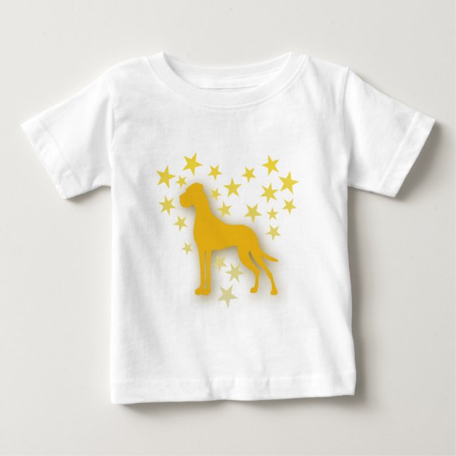 Grand danois, Heart of Stars, minimalistisk design T-shirt (Framsida)