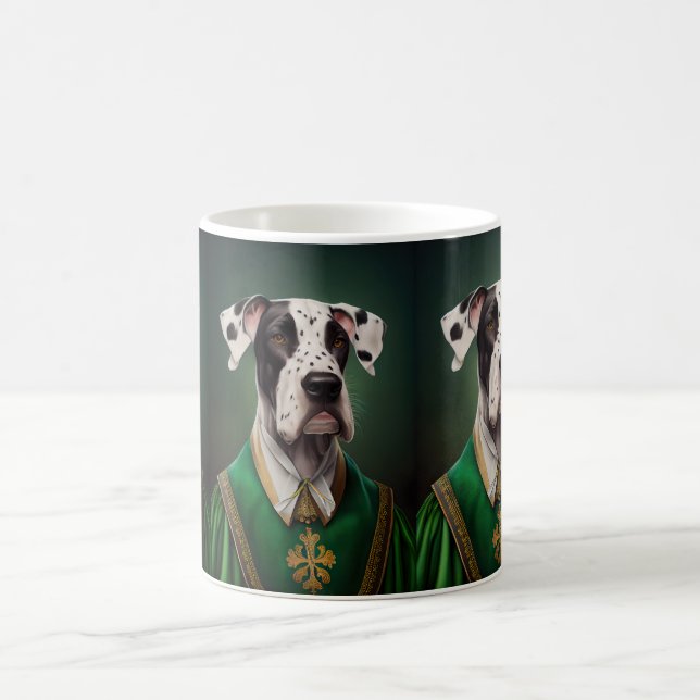 Grand Danois hund i St. Patricks dag dräkt Kaffemugg (Center)
