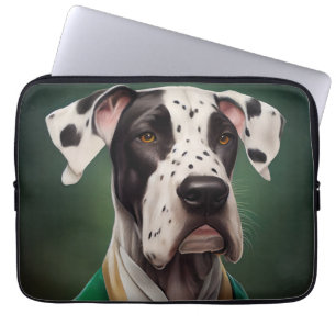 Grand Danois hund i St. Patricks dag dräkt Laptop Fodral