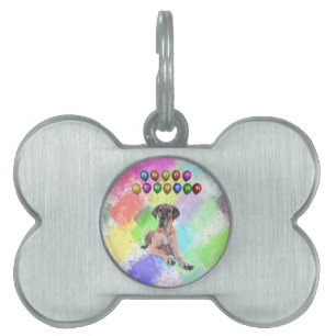 Grand Danois Hund önskar Gott Nytt År Namnbricka Husdjur