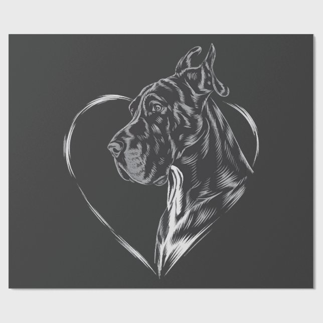 Grand danois presentpapper (Platt)