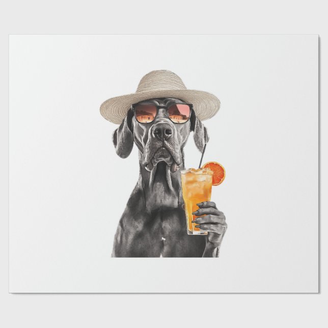 Grand danois presentpapper (Platt)