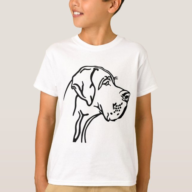Grand Danois ritning Tee (Framsida)
