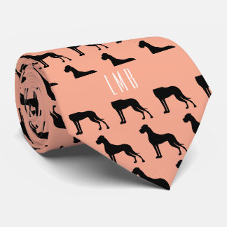Grand Danois svart Silhuett Monogram Slips