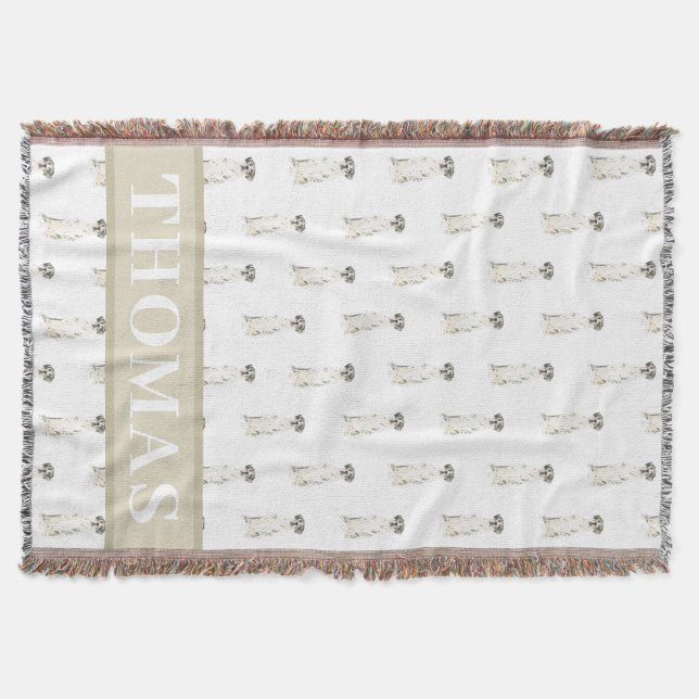 Grand Danois (Svart Vit Harlekin) Filt (Framsidan)