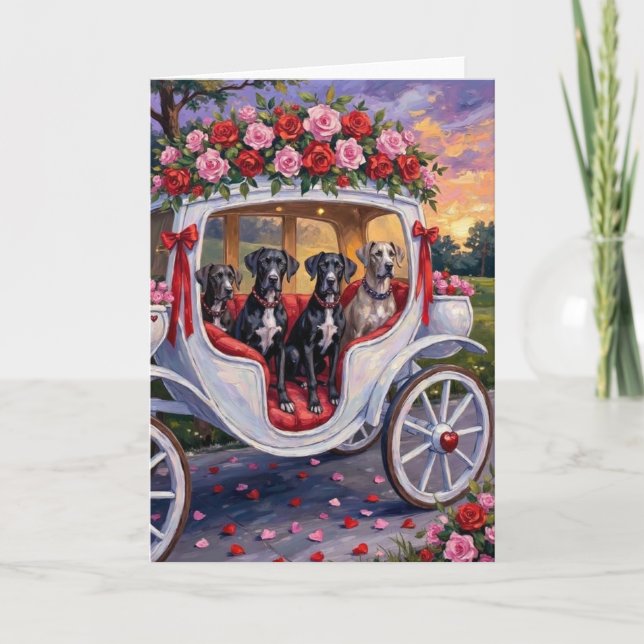 Grand Danois Valentinesdag Kort (Framsida)