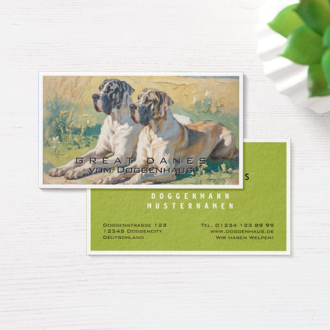 Grand danois  visitkort (Skivbord)