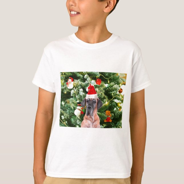 Grand Dansk med julgran presentlådor tomtehatt Tee (Framsida)