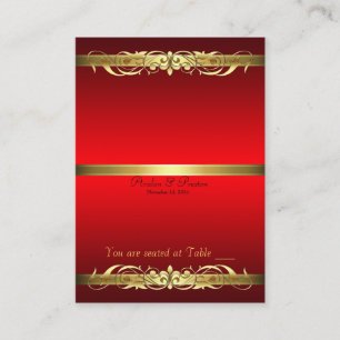 Grand Duchess Red & Guld Rulla Bord-kort Placeringskort