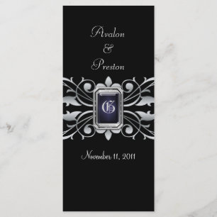 Grand Duchess Silver Rulla Black Bröllopsprogram Program