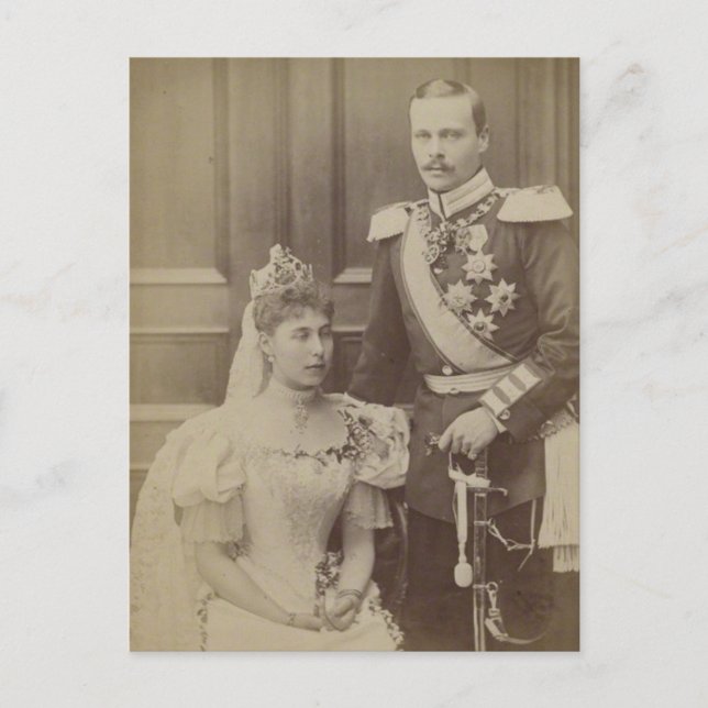 Grand Duke & Grand Duchess Victoria Melita Hessen Vykort (Framsida)