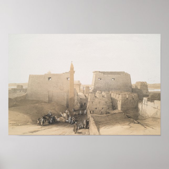 Grand Entrance to the Luxor Temple, Egyptenen Poster (Framsidan)