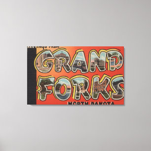 Grand Forks North Dakota - stora brevplatser Canvastryck