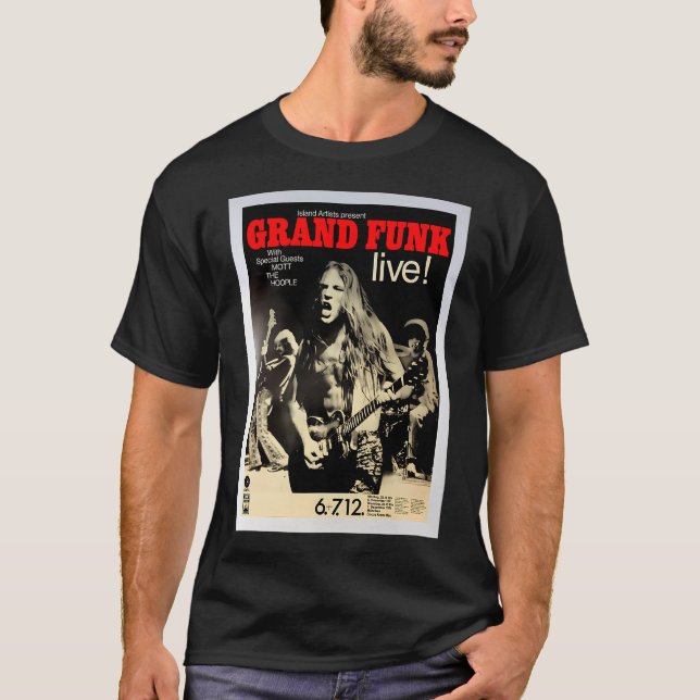 Grand Funk - Konsert Affisch. T Shirt (Framsida)