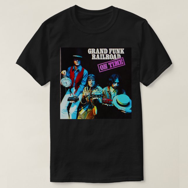 Grand Funk Railroad on Time Sticker T Shirt (Design framsida)