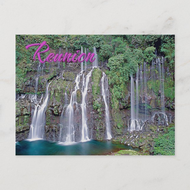 Grand Galet Falls, Réunion Vykort (Framsida)