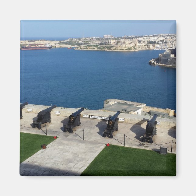 Grand Harbour i Malta Magnet (Framsidan)