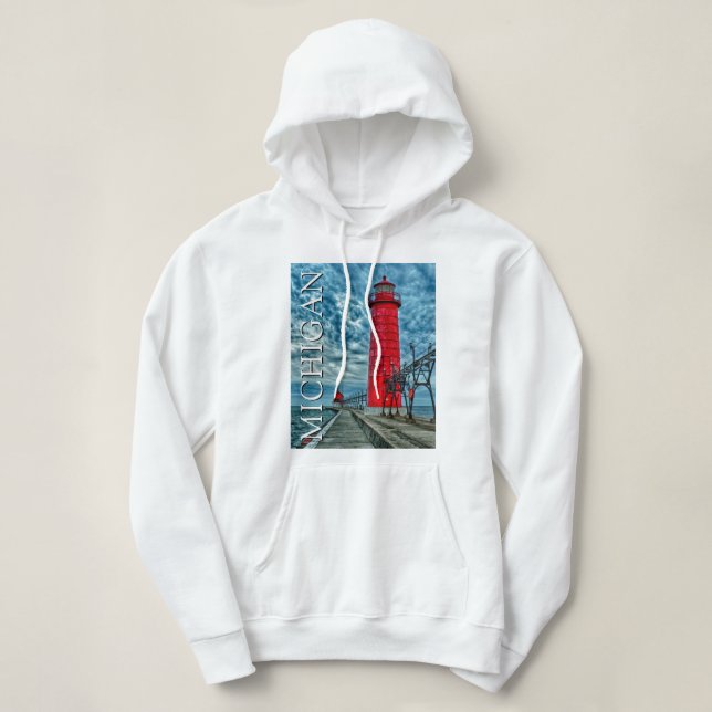 Grand Haven fyr | Michigan T Shirt (Design framsida)