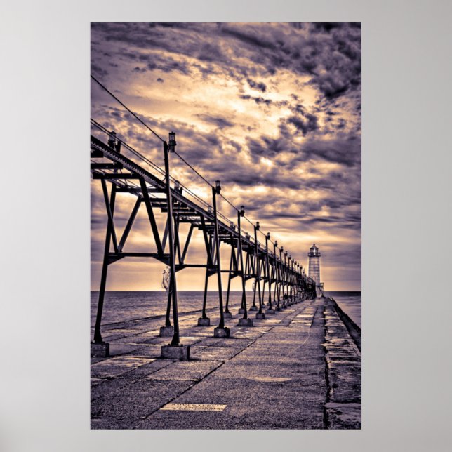 Grand Haven fyr och pier, Grand Haven Poster (Framsidan)