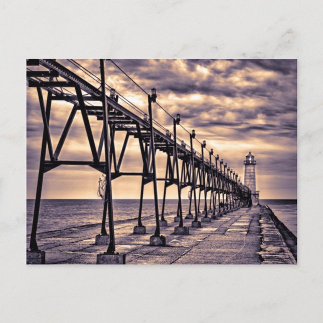 Grand Haven fyr och pir, Grand Haven Vykort (Framsida)