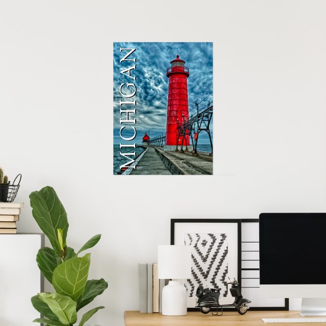 Grand Haven Lighthouse | Michigan Poster (Hemmakontoret)