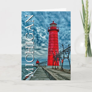 Grand Haven Lighthouse Michigan Tack Kort