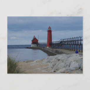 Grand Haven Lighthouses Vykort