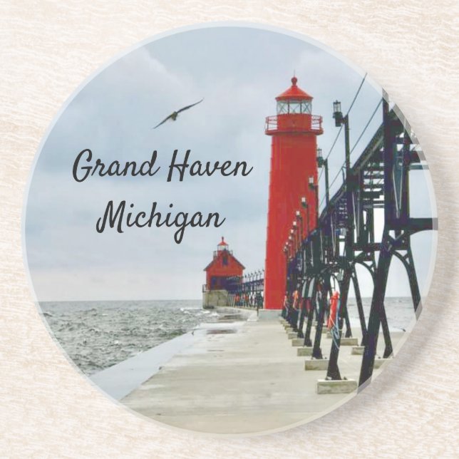 Grand Haven Michigan fyr Underlägg (Framsidan)