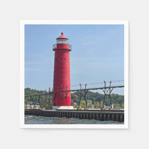 Grand Haven Michigan Lighthouse Pappersservett
