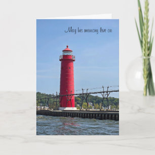 Grand Haven Michigan Lighthouse Sympathy Kort