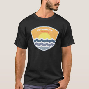 Grand Haven Michigan MI Sunset Vacation Souvenir T Shirt