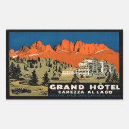 Grand Hotel Carezza Al Lago Rectangular Sticker Rektangulärt Klistermärke