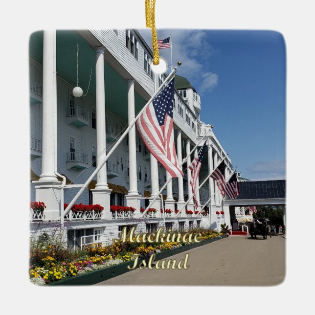 Grand Hotel Mackinac Island, Michigan Julgransprydnad Keramik (Framsida)