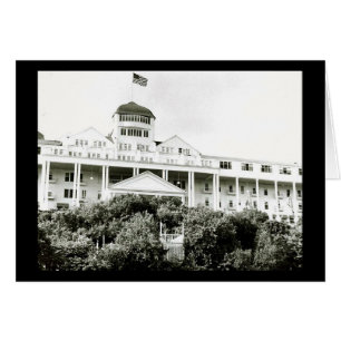 Grand Hotel, Mackinac Island, svart och vitt Hälsningskort
