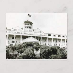 Grand Hotel, Mackinac Island, svart och vitt Vykort