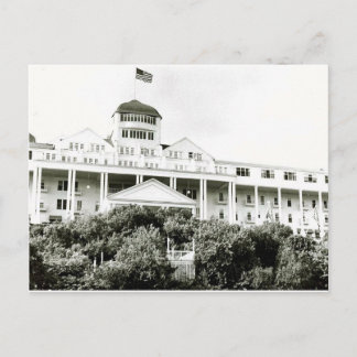 Grand Hotel, Mackinac Island, svart och vitt Vykort