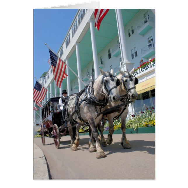 Grand Hotel - Mackinac-ön Michigan Hälsningskort (Framsidan)