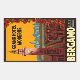 Grand Hotel Modern Berganmo Italien Rektangulärt Klistermärke