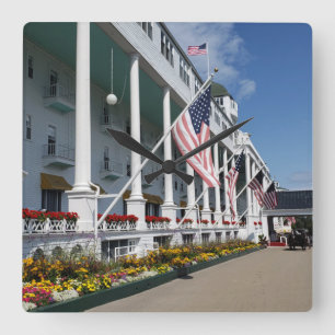 Grand Hotel på Mackinac Island, Michigan Fyrkantig Klocka