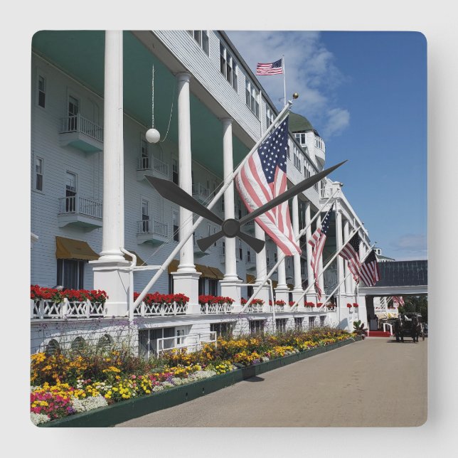 Grand Hotel på Mackinac Island, Michigan Fyrkantig Klocka (Framsida)