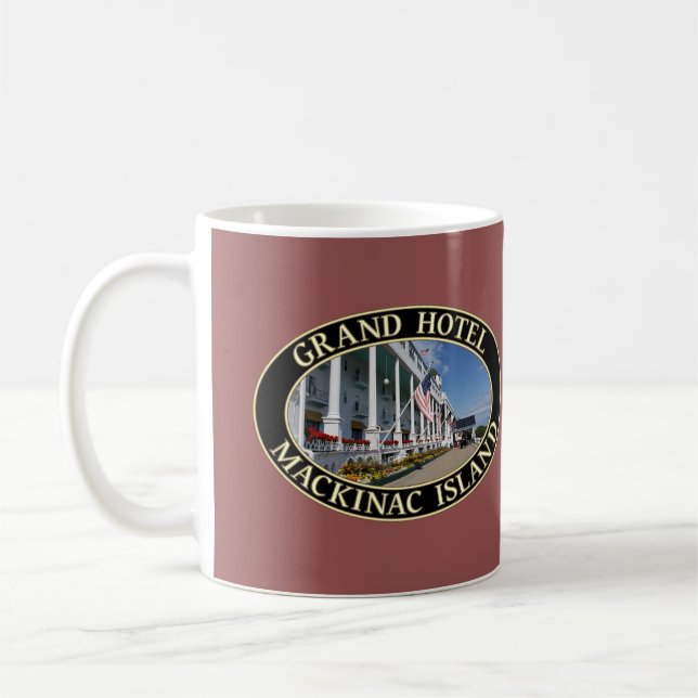 Grand Hotel på Mackinac-ön Michigan Kaffemugg (Vänster)