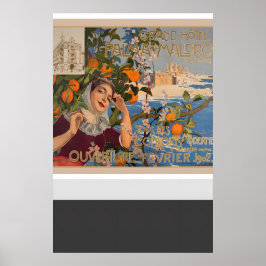 Grand Hotel Palma de Mallorca Baleariska öarna Poster