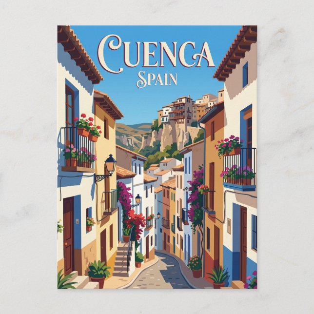 Gränd i Cuenca Spanien Vykort (Framsida)