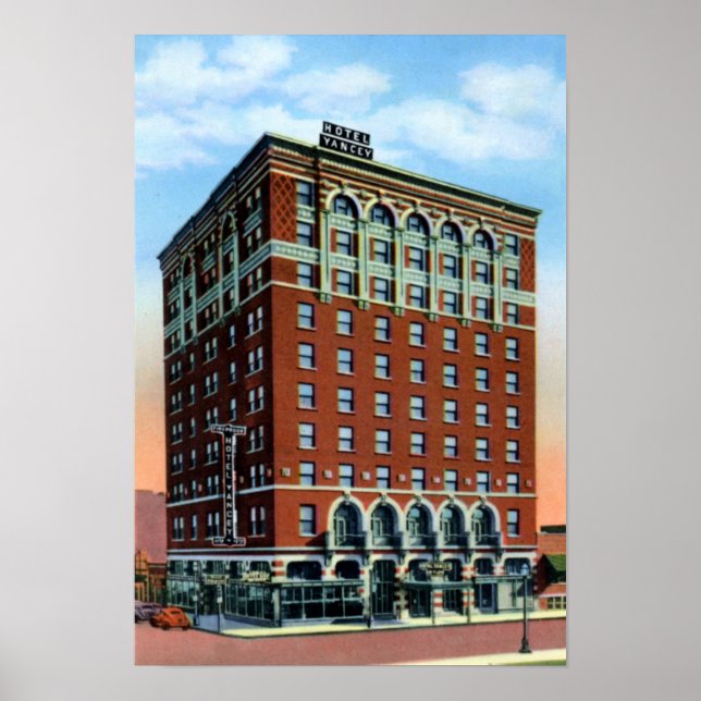 Grand Island Nebraska Hotel Yancy Poster (Framsidan)
