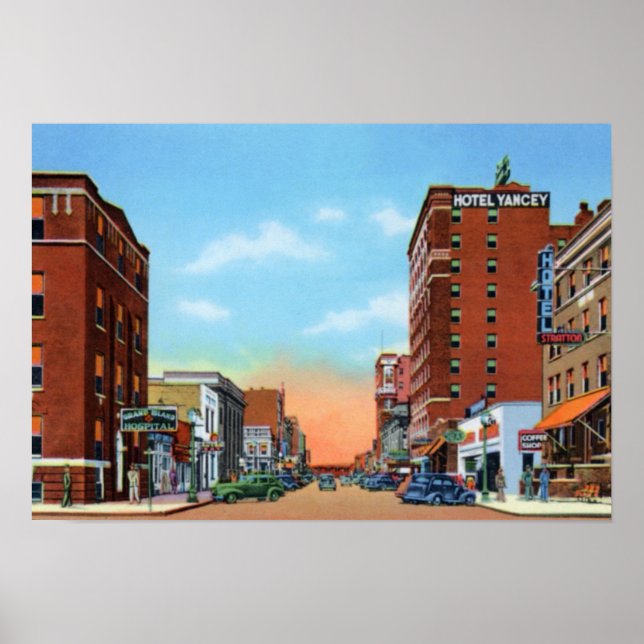 Grand Island Nebraska Locust Street Poster (Framsidan)