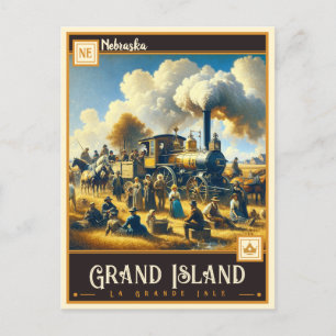 Grand Island, Nebraska Vintage Vykort