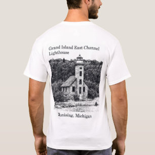 Grand Island Öster Channel fyr 2 sidad skjorta T Shirt