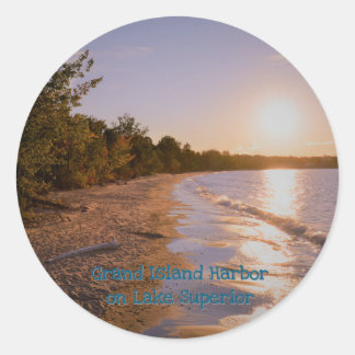 Grand Island Sunset Runt Klistermärke